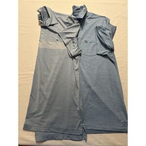 Lot 2 Vineyard Vines Performance Golf Polo Men Size Large Pale Blue Short Sleeve